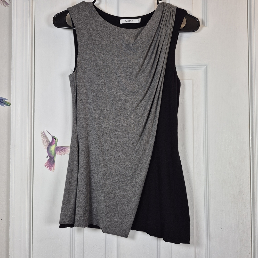 Bailey 44 Asymmetrical Drape Color Block Top Modern Chic S Minimalist Chic